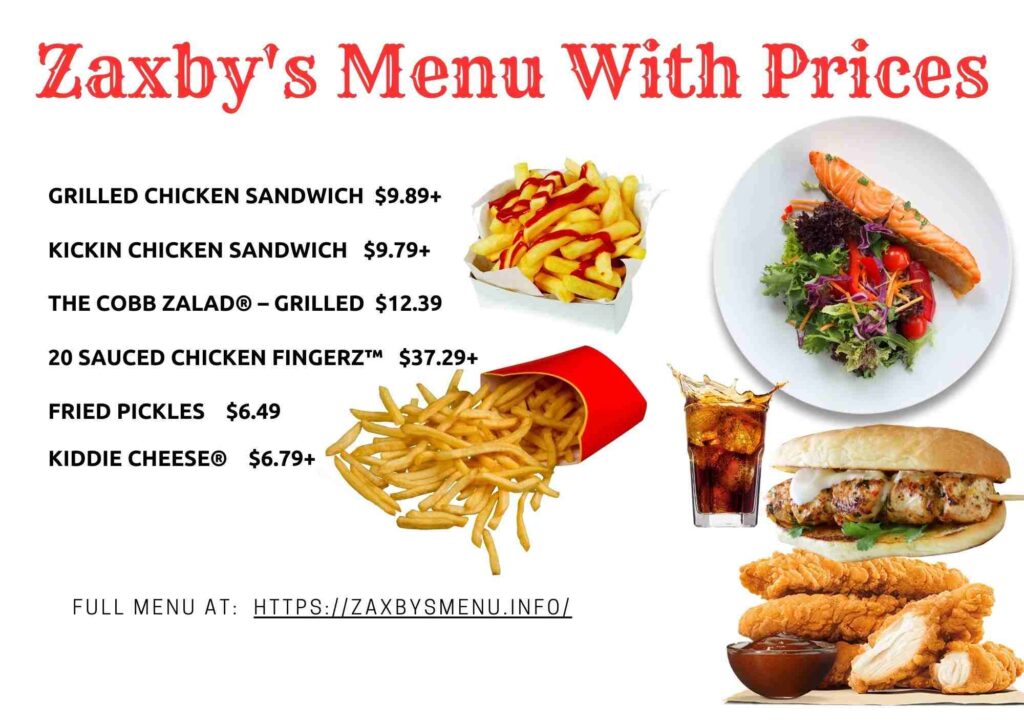 Zaxby's Menu